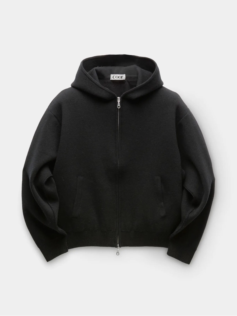 Coor Double Face Wool Blend Zip Hoodie